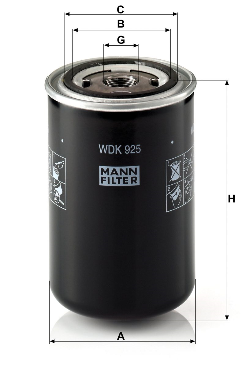 MAZOT FILTRESI DAF XF CF EURO 3 1345335 ATOM    A-93mm B-62mm C-71mm G-M22x1.5 H-144mm